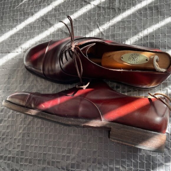 Salvatore Ferragamo leather brown oxfords shoes size 8 1/2 main image 3